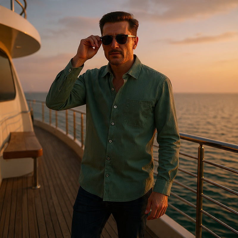 Men In Linen Shirts With Long Sleeves - Florivation