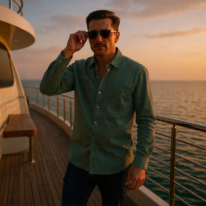 Men In Linen Shirts With Long Sleeves - Florivation