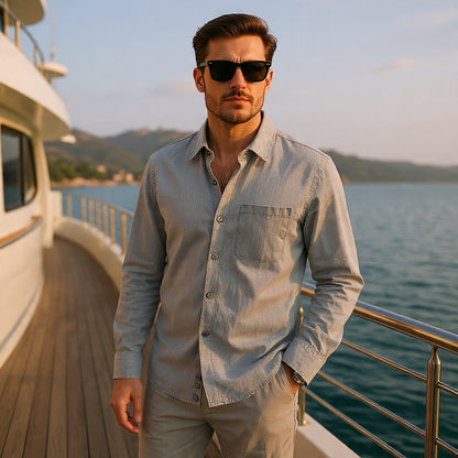 Men In Linen Shirts With Long Sleeves - Florivation