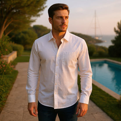 Men In Linen Shirts With Long Sleeves - Florivation