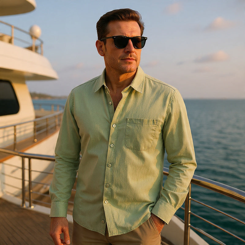 Men In Linen Shirts With Long Sleeves - Florivation