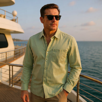 Men In Linen Shirts With Long Sleeves - Florivation