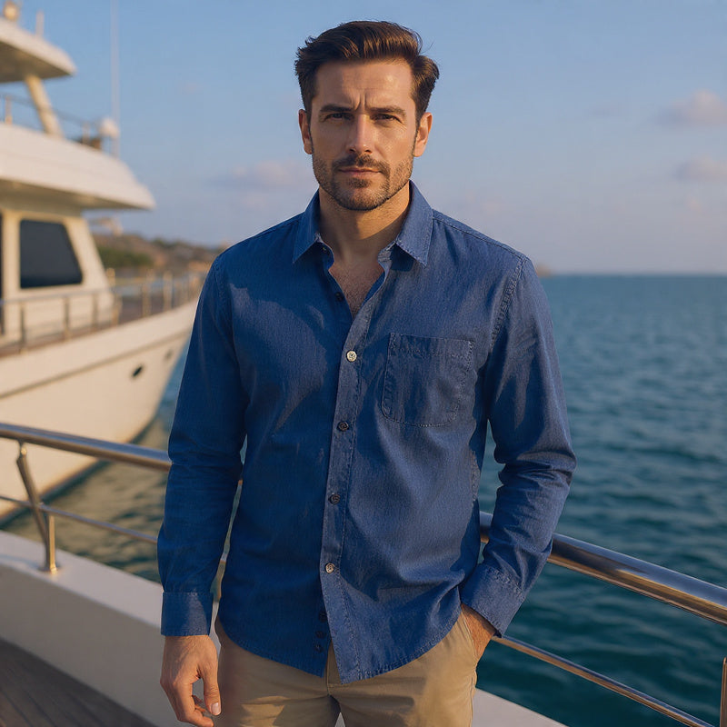 Men In Linen Shirts With Long Sleeves - Florivation