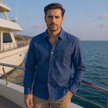 Men In Linen Shirts With Long Sleeves - Florivation