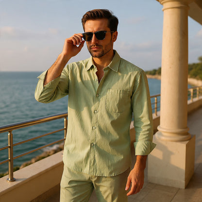Men In Linen Shirts With Long Sleeves - Florivation