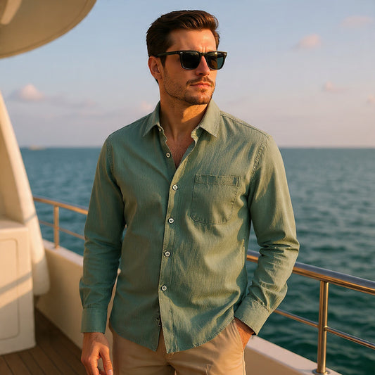Men In Linen Shirts With Long Sleeves - Florivation